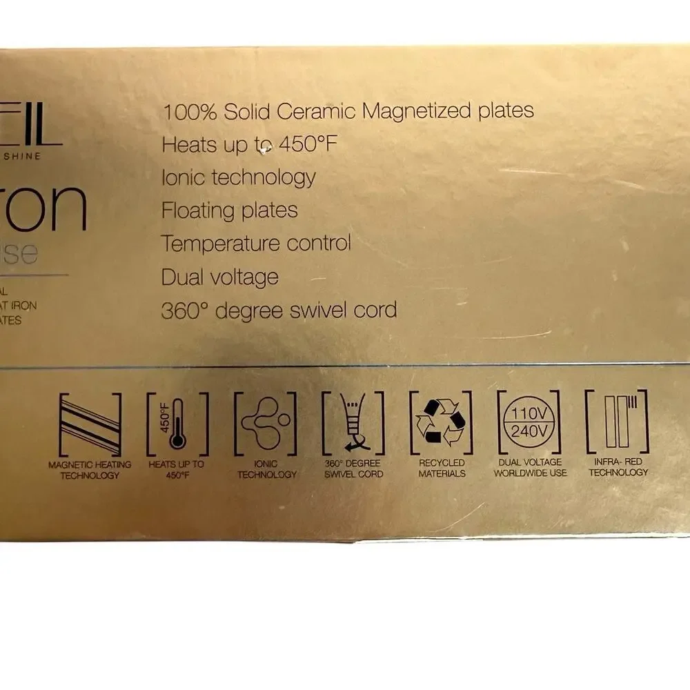 Soleil Professional Flat Iron Hair Straightener Ceramic Plates New Open Box